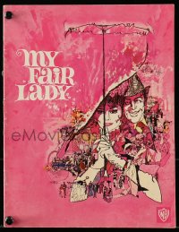 6p1075 MY FAIR LADY softcover souvenir program book 1964 Audrey Hepburn & Rex Harrison, Bob Peak art
