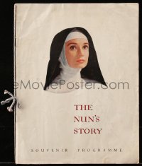 6p1082 NUN'S STORY English souvenir program book 1959 religious missionary Audrey Hepburn!
