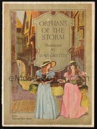 6p1085 ORPHANS OF THE STORM souvenir program book 1921 D.W. Griffith classic, Lillian & Dorothy Gish!