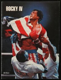 6p1097 ROCKY IV souvenir program book 1985 great images of boxing champ Sylvester Stallone!