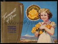 6p1099 ROSE PARADE souvenir program book 1939 Bazart art of Shirley Temple as the Grand Marshal!