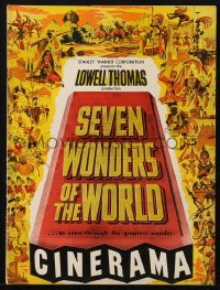 6p1104 SEVEN WONDERS OF THE WORLD Cinerama souvenir program book 1956 famous landmarks in Cinerama!