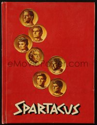 6p1115 SPARTACUS hardcover souvenir program book 1961 Stanley Kubrick, art of top cast on gold coins