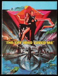 6p1117 SPY WHO LOVED ME souvenir program book 1977 Peak art of Roger Moore as James Bond & Bach!