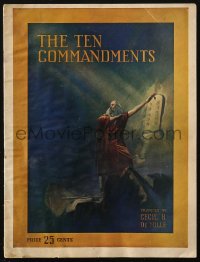 6p1129 TEN COMMANDMENTS souvenir program book 1923 Cecil B. DeMille classic epic, cool images & art!