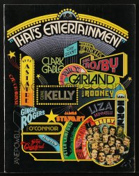 6p1132 THAT'S ENTERTAINMENT souvenir program book 1974 classic MGM Hollywood movie scenes!