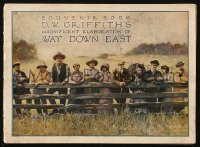 6p1146 WAY DOWN EAST souvenir program book 1920 D.W. Griffith's magnificent elaboration!