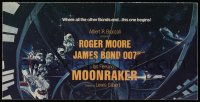 6p0310 MOONRAKER screening program 1979 Daniel Goozee art of Roger Moore as James Bond!