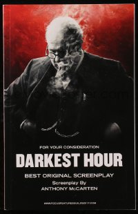 6p0198 DARKEST HOUR script 2017 Best Original Screenplay by Anthony McCarten, For Your Consideration!