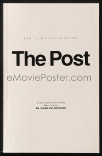 6p0213 POST For Your Consideration revised draft script 2017 screenplay by Liz Hannah & Josh Singer!