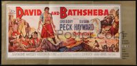 6p0610 DAVID & BATHSHEBA trade ad 1951 Peck, Hayward, unfolds to a 12x25 poster of the 24-sheet!