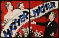 6p0574 HIGHER & HIGHER English trade ad 1944 super young Frank Sinatra, Michele Morgan, Jack Haley