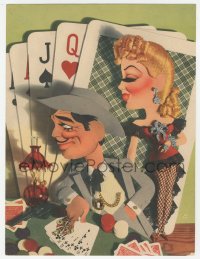 6p0616 HONKY TONK trade ad 1941 wonderful Jacques Kapralik gambling art of Clark Gable & Lana Turner