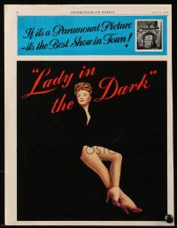 6p0577 LADY IN THE DARK English trade ad 1944 sexy Ginger Rogers showing only her face & legs!
