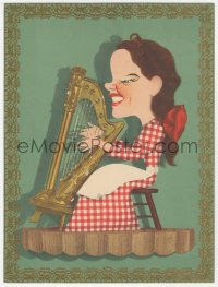 6p0627 LITTLE NELLIE KELLY trade ad 1940 art of Judy Garland playing harp by Jacques Kapralik!
