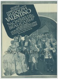 6p0580 MONSIEUR BEAUCAIRE English trade ad 1924 Rudolph Valentino & Bebe Daniels in France!