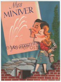 6p0632 MRS. MINIVER trade ad 1942 William Wyler, Kapralik art of Greer Garson & Walter Pidgeon!