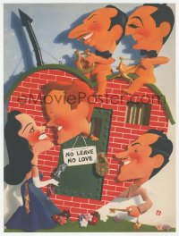 6p0635 NO LEAVE NO LOVE trade ad 1946 Kapralik art of Johnson, Wynn, Kirkwood, Cugat & Lombardo!