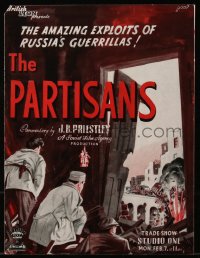6p0582 PARTISANS English trade ad 1944 Pout art of World War II Russian Guerrillas in battle!