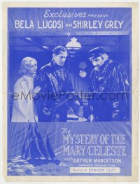 6p0586 PHANTOM SHIP English trade ad 1935 Bela Lugosi in The Mystery of the Marie Celeste!