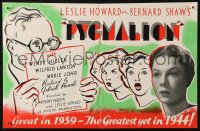 6p0589 PYGMALION English trade ad R1944 different art of gentleman Leslie Howard & Wendy Hiller!