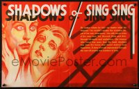 6p0648 SHADOWS OF SING SING trade ad 1934 great different art of scared Mary Brian & Bruce Cabot!