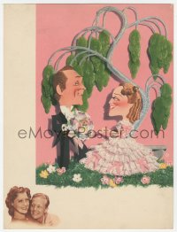 6p0651 SMILIN' THROUGH trade ad 1941 art of Jeanette MacDonald & Brian Aherne by Jacques Kapralik!