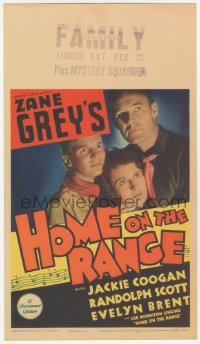 6p0074 HOME ON THE RANGE mini WC 1934 Zane Grey, Jackie Coogan, Randolph Scott, Evelyn Brent