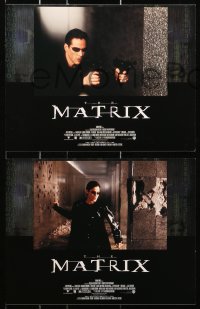 6p0137 MATRIX set of 8 9x11 commercial prints 2000s Keanu Reeves, Moss, Fishburne, Wachowskis!