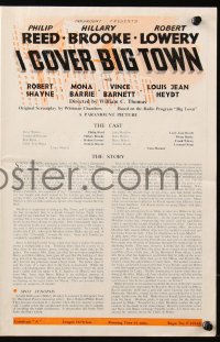 6p0680 I COVER BIG TOWN English pressbook 1947 sexy Hillary Brooke, Philip Reed, mystery from radio!