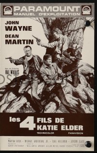 6p0674 SONS OF KATIE ELDER French pressbook 1965 John Wayne, Dean Martin, Martha Hyer, different!