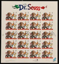 6p0156 DR. SEUSS first day cover + uncut stamp sheet 2004 Theodor Seuss Geisel & cartoon creations!