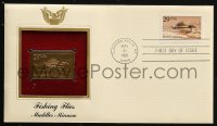 6p0145 FISHING FLIES first day cover 1991 with gold stamp of the Muddler Minnow, Fishing Flies!