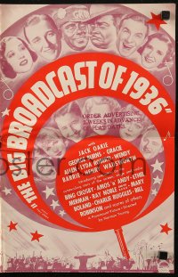 6p0778 BIG BROADCAST OF 1936 pressbook 1936 Burns & Allen, Bing Crosby, Amos 'n Andy & many more!