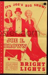 6p0783 BRIGHT LIGHTS pressbook 1935 Joe E. Brown between Ann Dvorak & Patricia Ellis, very rare!