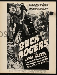 6p0897 BUCK ROGERS pressbook R1940s Buster Crabbe, classic Universal sci-fi serial!