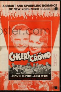 6p0784 CHEERS OF THE CROWD pressbook 1935 Irene Ware & Russell Hopton in a Broadway publicity hoax!