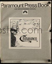 6p0795 CHINATOWN pressbook 1974 art of Jack Nicholson & Faye Dunaway by Jim Pearsall, Roman Polanski