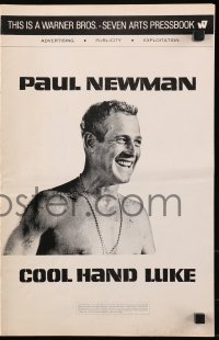 6p0761 COOL HAND LUKE pressbook 1967 Paul Newman prison escape classic, includes the herald!