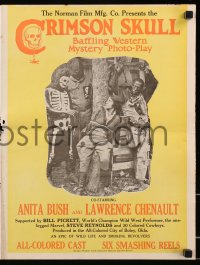 6p0723 CRIMSON SKULL pressbook 1921 colored cowboys Anita Bush & Lawrence Chenault, lost film!