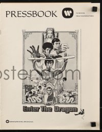 6p0755 ENTER THE DRAGON pressbook 1973 Bruce Lee kung fu classic, includes full-color comic herald!