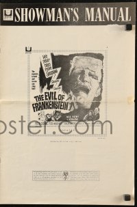 6p0846 EVIL OF FRANKENSTEIN pressbook 1964 Peter Cushing, Hammer, he's back and no one can stop him!