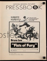 6p0734 FISTS OF FURY pressbook 1973 Bruce Lee, Tang shan da xiong, kung fu!