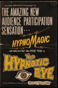 6p0814 HYPNOTIC EYE pressbook 1960 Jacques Bergerac, cool hypnosis images, stare if you dare!
