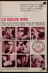 6p0725 LA DOLCE VITA pressbook R1966 Federico Fellini, Marcello Mastroianni, sexy Anita Ekberg!