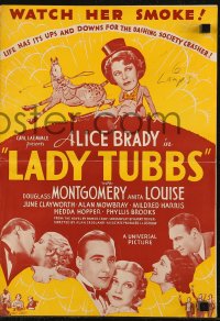 6p0786 LADY TUBBS pressbook 1935 Alice Brady, Douglass Montgomery, Anita Louise, cartoon horse art!