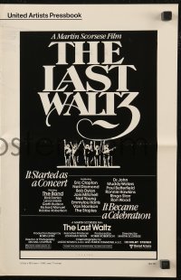 6p0834 LAST WALTZ pressbook 1978 Scorsese, it started as a rock concert & became a celebration!