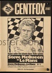 6p0694 LE MANS German pressbook 1971 great different artwork of race car driver Steve McQueen!