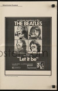 6p0835 LET IT BE pressbook 1970 Beatles, John Lennon, Paul McCartney, Ringo Starr, George Harrison