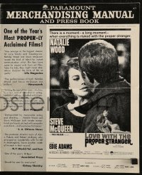 6p0794 LOVE WITH THE PROPER STRANGER pressbook 1964 romantic c/u of Natalie Wood & Steve McQueen!